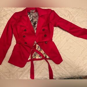 H&M Vibrant Red Trench Coat